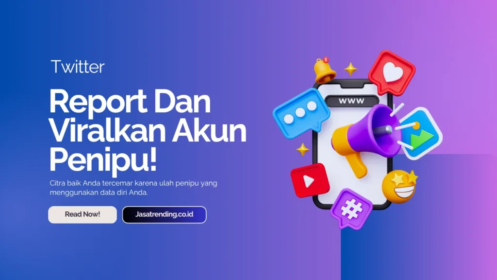 selain report akun penipu viralkan juga klarifikai bahwa itu bukan Anda