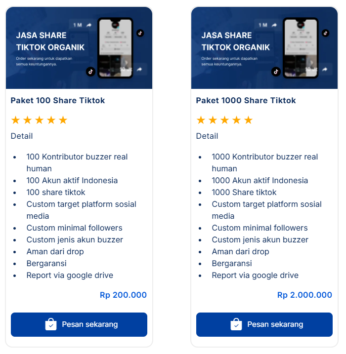 harga jasa share tiktok